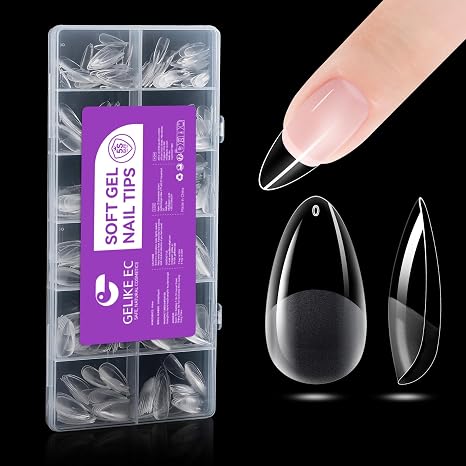 Soft Gel Nail Tips for DIY: 552Pcs 12Size Full Cover Set for All Nails