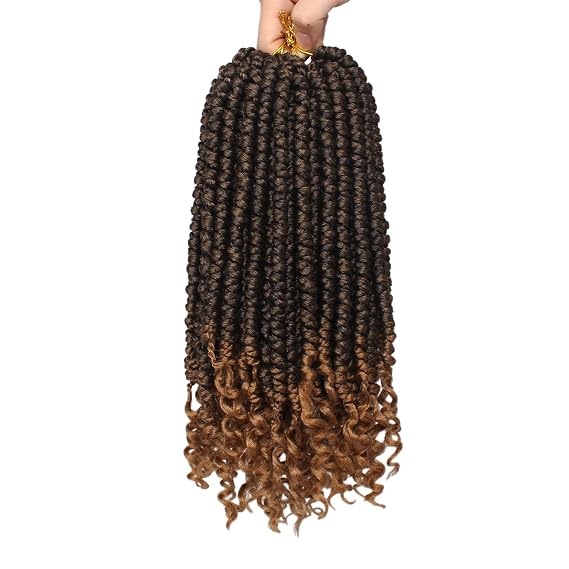 ZRQ Spring Senegalese Twist Crochet Braids Curl End 12 inch Synthetic Twist Braiding Hair For Black Women pro looped hair extensions 6 packs T27#
