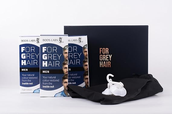 For Grey Hair for Men Against Gray Hair Gift Package, Healthy Alternative to Hair Dye, Hair Root Touch Up, Enzymatic Hair Product