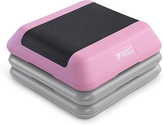Circuit Fitness Non-Slip Step solution 16"x16", 2 or 4 Risers, 6 Colors