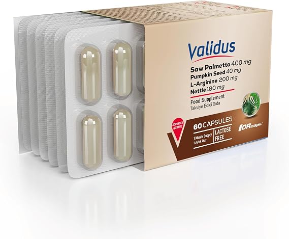Validus Saw Palmetto 400 Mg L-arginine Pumpkin Seed Lycopene 60 capsules