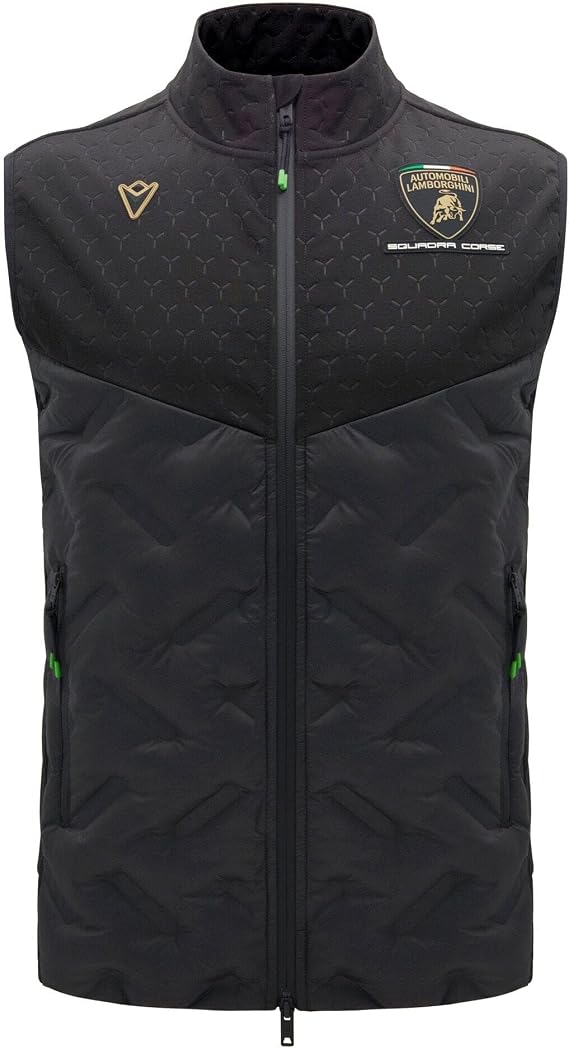 Macron Men's Automobili Lamborghini Squadra Corse Team Padded Vest (Black)