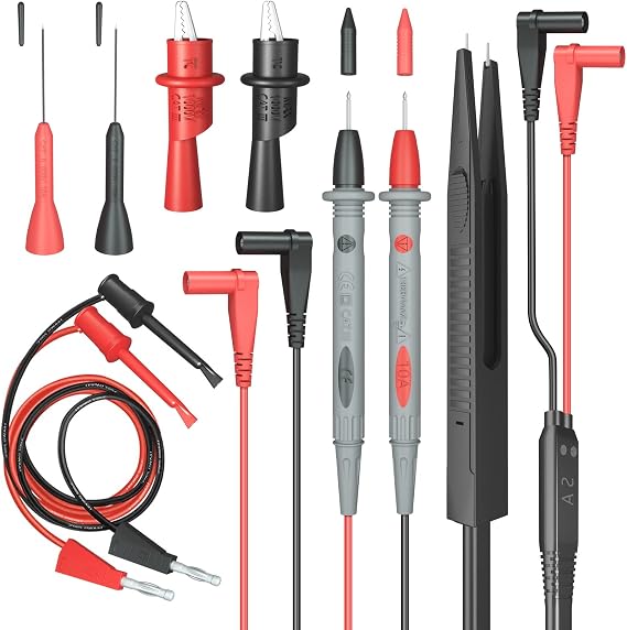 HANDSKIT Multimeter Test Leads Set, 1000V 10A CAT II Test Probes