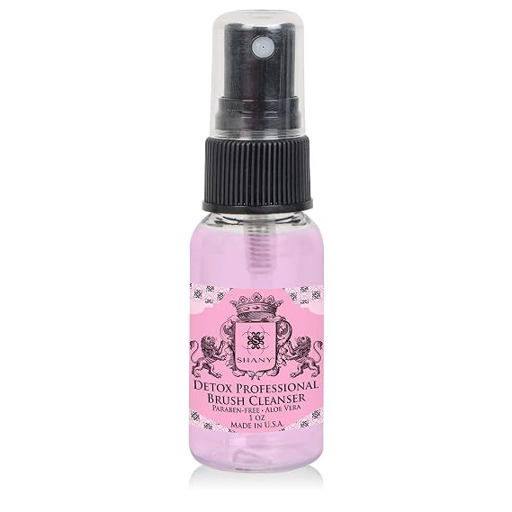 SHANY DETOX Professional Makeup Brush and Sponge Shampoo, Brush Cleanser, Removes dirt, Makeup from brushes and Sponges - Paraben Free, Vegan, Cruelty Free - Instant Dry - 1oz