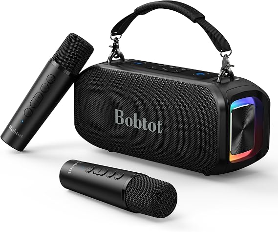 Bobtot Portable Bluetooth Speaker with Wireless Microphone