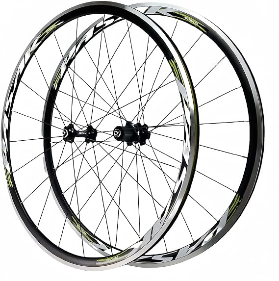 700C Superlight Road Racing Bike Wheelset Rim,7-11 Speed Cassette Sealed Bearing 6T QR Wheelet Bicycle Wheel C/V Brake Hubs