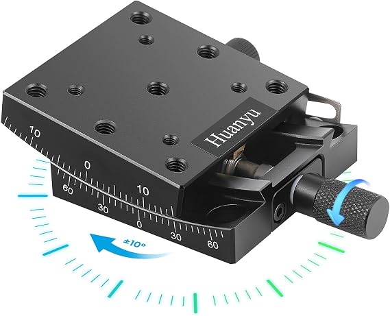 Huanyu Precise Manual Goniometer Stage Optical Positioning Sliding Table