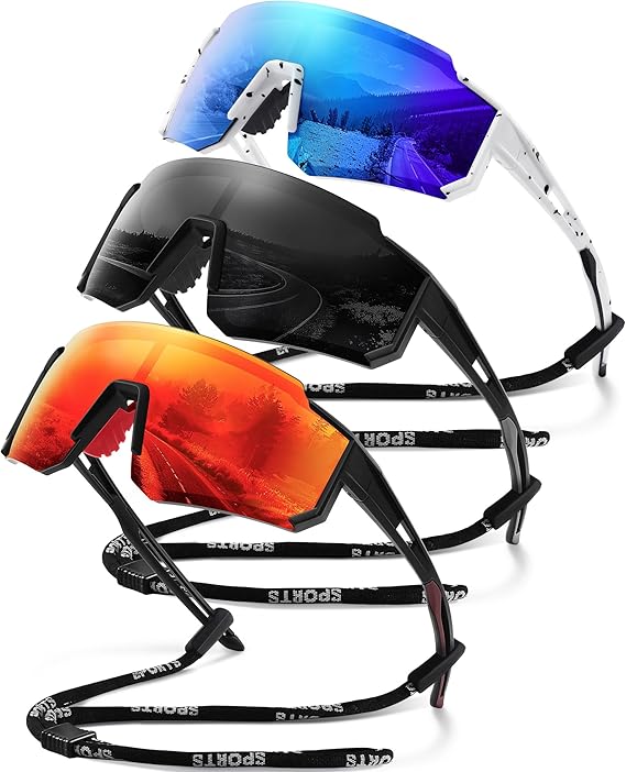Polarized Sports Sunglasses Men Women for Running UV400 Protection