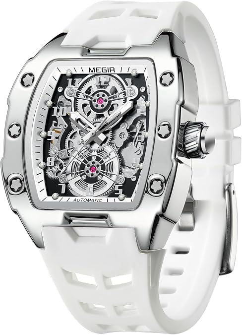 FORSINING Men's Automatic Watch with Mechanical Movement, Skeleton Dial