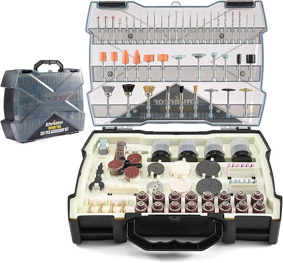 Enventor Rotary Tool Accessories 361PCS Universal Kit