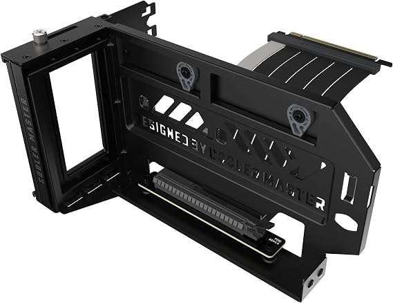 Cooler Master Vertical GPU Holder Kit V3, for E-ATX/ATX/mATX PC Case & PCI-E 4.0 Devices, Adjustable Modular Video Card Support, Thick SGCC Steel Bracket, 165 mm Riser Cable Included - Black