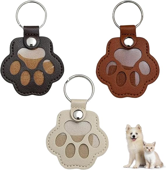 Cat Dog Hair Storage Keychain, Pet Hair Keychain, Fur Keepsake Keyring