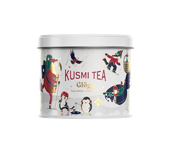 Kusmi Tea - Glogg Christmas Tea - Blend of Organic Hibiscus, Fruits and Spices - Box of 4,23 oz Loose Leaf Tea - Limited Christmas Edition (Winter Sports)