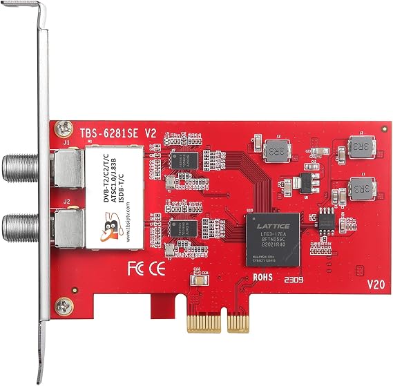 TBS6281se V2 DVB-T2/C2/T/C(J.83A/B/C)/ISDB-T/C/ATSC1.0 TV Dual Terrestrial HD PCIe TV Tuner Card