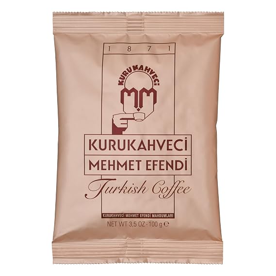 Kurukahveci Mehmet Efendi Turkish Coffee, Medium Roast for Cezve, 3.52 oz