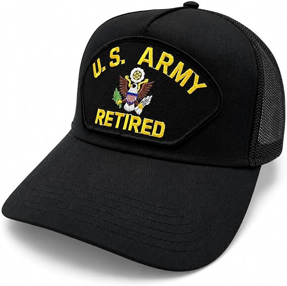 US Army Veteran Retired Patch Adjustable Baseball Cap