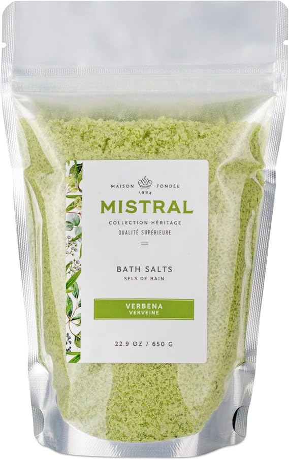 Mistral Lemon Verbena Mediterranean Sea Bath Salts, 22.9 Ounces