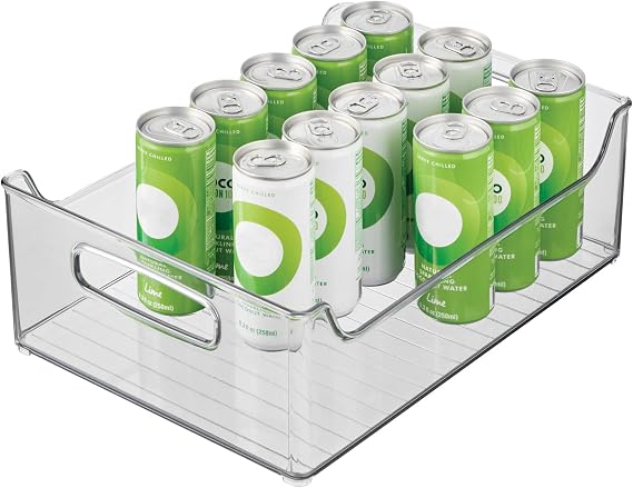 iDesign Stackable Storage Bin with Handles, Clear
