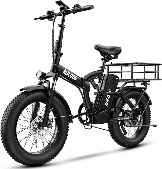 Foldable Electric Bike for Adults, 48V 20Ah Removable Lithium Battery up to 80Miles, 20" Fat Tire 1000W Peak Motor Dirt Ebike Adult Electric Bicycle for Commute Beach Mountain E Bike