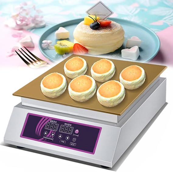 Souffle Machine | Japanese Souffle Pancake Maker | Dorayaki Machine with Copper Surf-ace,Singlehead