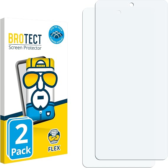 brotect 3D Curved Screen Protector Compatible with Vivo V29 Pro (2 Pack) - Full Screen Coverage