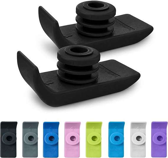 Top Glides TuffSki Walker Ski Glides One Pair (Black)