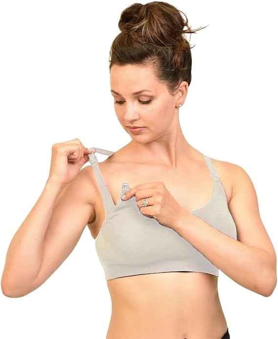 Bamboobies Maternity Nursing Bra for Breastfeeding - Underwire-Free Essential for Nursing