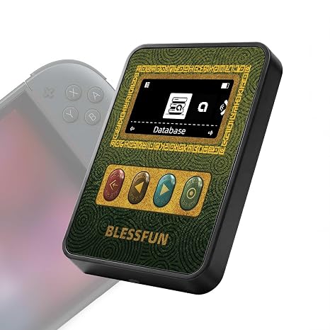 ZH NFC Emulator Compatible with Switch 1/2, Pre-loaded Data, Store 3000+ NFC Data, 1.3" OLED Screen, Easy Button Controls, Compatible with 60+ Games, Rechargeable, Type-C Port, White
