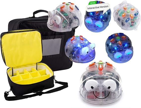 TTS Blue-Bot 6-Pack Coding Robotics Fleet Bundle with Hive Storage Bag
