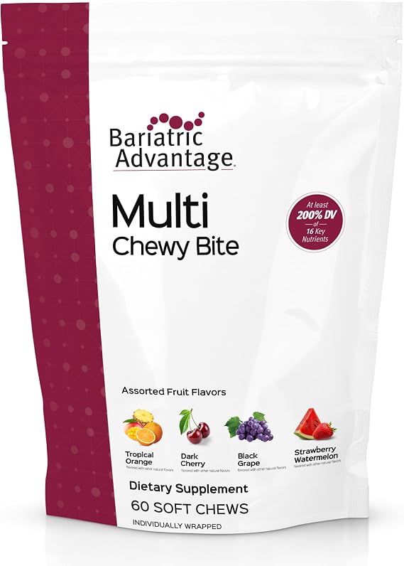 Bariatric Advantage Multi Chewy Bite, Assorted Fruit, 60 Count