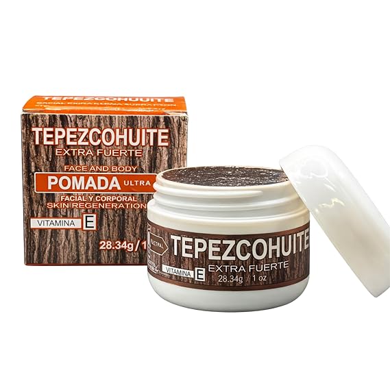 Tepezcohuite Pomada Extra Fuerte (28.34g) - Face & Body Cream with Vitamin E | Intensive Facial & Body Treatment