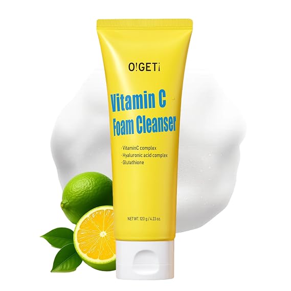 Vitamin C Foam Cleanser, Brightening Face Wash with Triple Vitamin C, Upcycled Green Tangerine, Ultra-Fine Micro Bubbles, 4.2oz