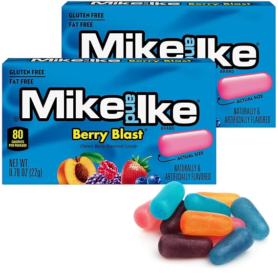 Berry Blast Candy, 2 Pack of Candy Boxes 0.78OZ Each, Ideal for Your Favorite Films, Perfect for Sharing with Friends.