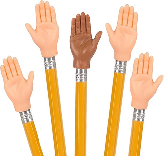 Archie McPhee Finger Hands (5 Assorted Color Finger Hands Bulk)