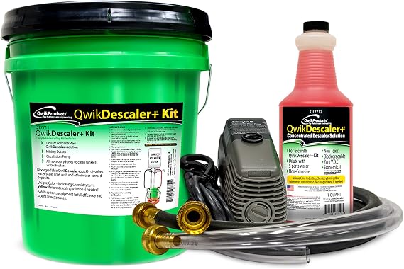 QwikDescaler+ Concentrated Tankless Water Heater Descaler Solution (Kit)