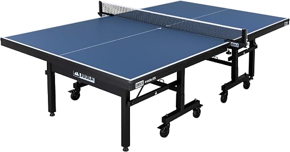 JOOLA Inside Professional MDF Indoor Ping Pong Table with Quick Clamp Table Tennis Net and Post Set - 10 Minute Easy Assembly - Tournament Quality - Foldable with Single Player Playback Mode