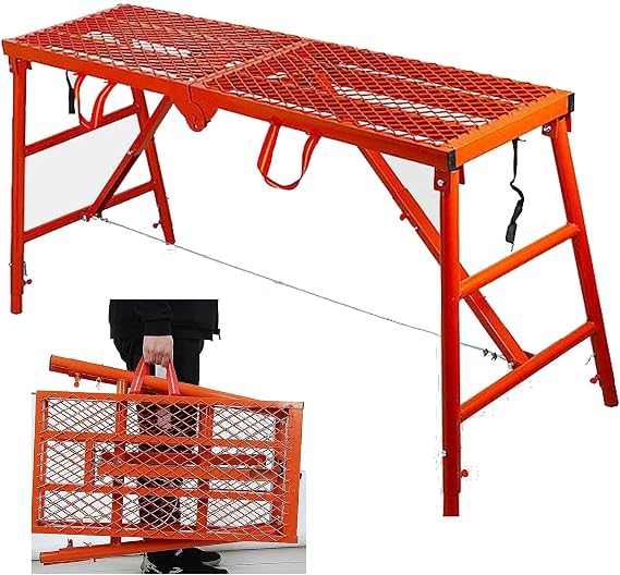 Stepladders Scaffolding platform Home Engineering Workbench-Step Ladders, Scaffolding Step Adjustable Height With Non-Slip Feet,Work Platform Scaffold Tower Ladder Stool Work Bench
