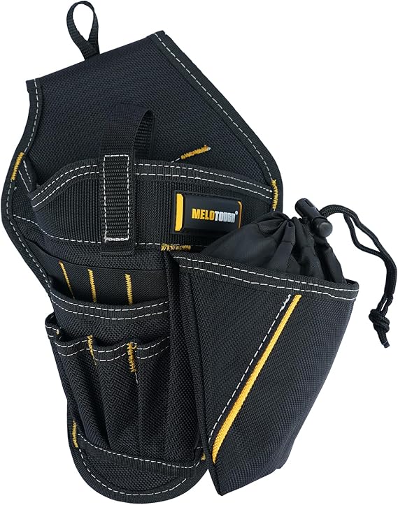 MELOTOUGH Drill Holster Impact Driver Holster with Bit Pouch Heavy Duty Impact Holster for Tool Belt