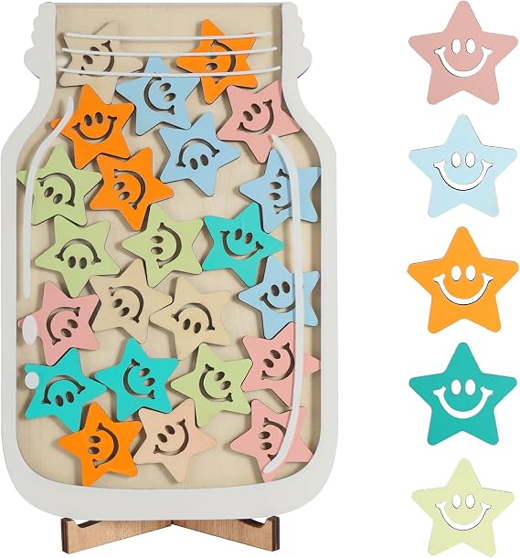 Star Reward Jar for Children Star Jar Reward System Reward Behaviour Charts