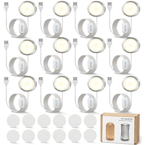 12PCS 3D Printer LED Lamp Kit 001 3-Color DIY Light Kit for Bambu Lab