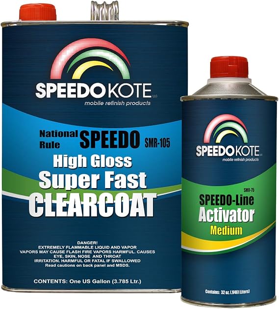 Speedokote Mobile Refinish Clear Coat High Gloss Super Fast Clearcoat Gallon Kit SMR-105/75.