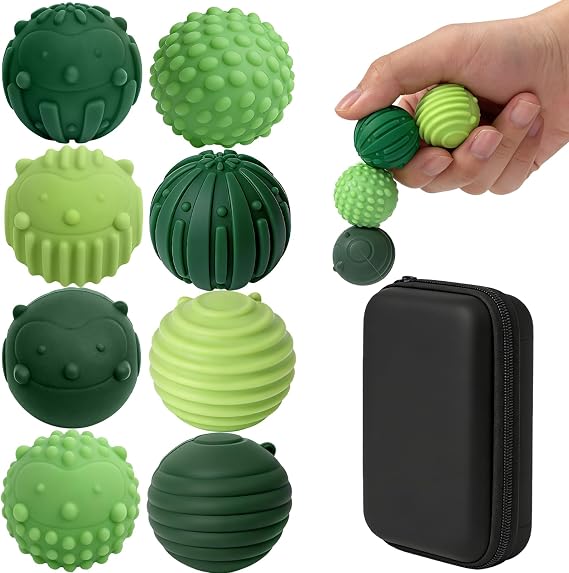 Magnetic Sensory Fidget Balls, 8Pcs Magnet Balls Fidget Toys for Adults & Teens with ADHD, Autism, Anxiety, Weighted Magnetic Fidget Balls for Travel, Office & Stocking Stuffers