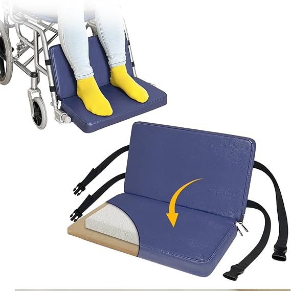 Wheelchair Foot Rest Elevating Extender Wheel Chair Leg Rest Replacement Pad Calf Supports Attachment Foam Pedal Cushion Protector Improves Posture Accessories for Elderly Disabled Patient