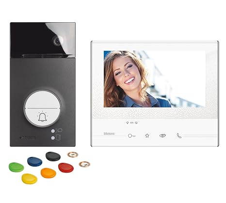 BTICINO, Flex ONE 2-Wire Video Intercom WLAN Set, Class 300 X13E with 7 Inch Touchscreen, 105° Wide Angle Camera, Video Storage, Transponder Door Opener, Keyless Access, IP54, IK10, 363910