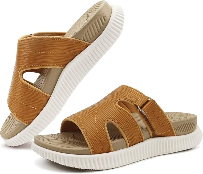 KuaiLu Womens Fashion Orthopedic Walking Thick Sandals Comfort Arch Support