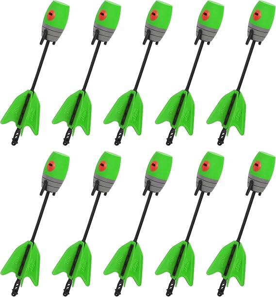 Zing Zonic Green Whistle Arrows - Foam 10-Pack, HyperStrike & FireTek Bows