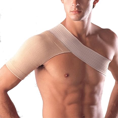 Shoulder Bandage, Compression Shoulder Support Brace Adjustable Shoulder Support Brace Strap Joint Sport Gym Compression Bandage Wrap,M