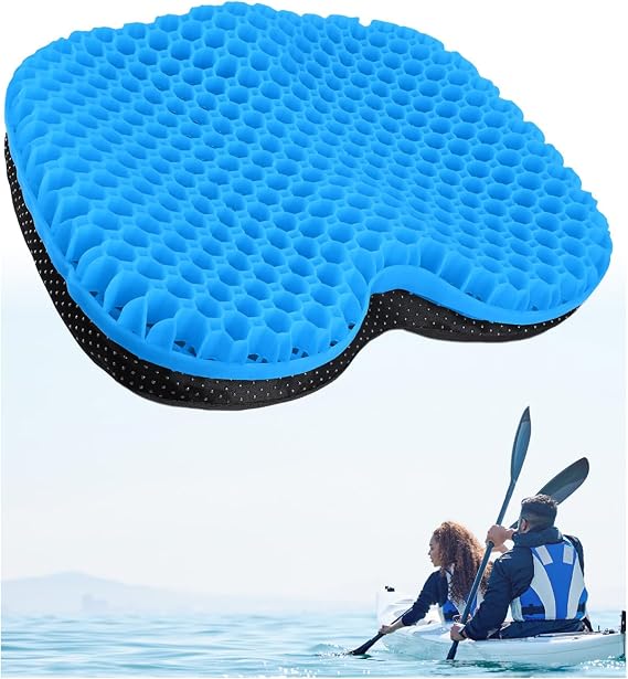 MMOBIEL Anti-Slip Kayak Seat Cushion Waterproof Kayak Gel Seat Cushion Portable Sit in for Kayak, Boat, Canoe, Rowing etc. Pressure Relief & Comfort Seat Cushion - Kayak