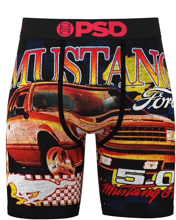 PSD Men's Mustang GT Boxer Brief, Multi, S