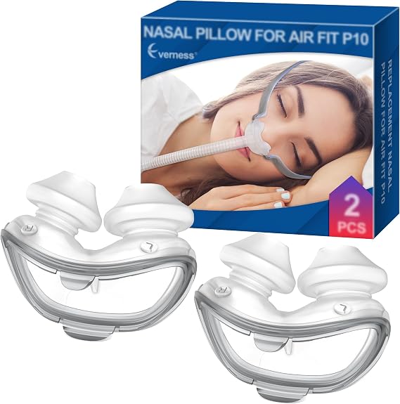2 Packs Replacement Nasal Pillows for Airfit P10 Large, FSA/HSA Eligible, Lighter Weight and Better Seal, Replacement CPAP Supplies with Softer Silicone